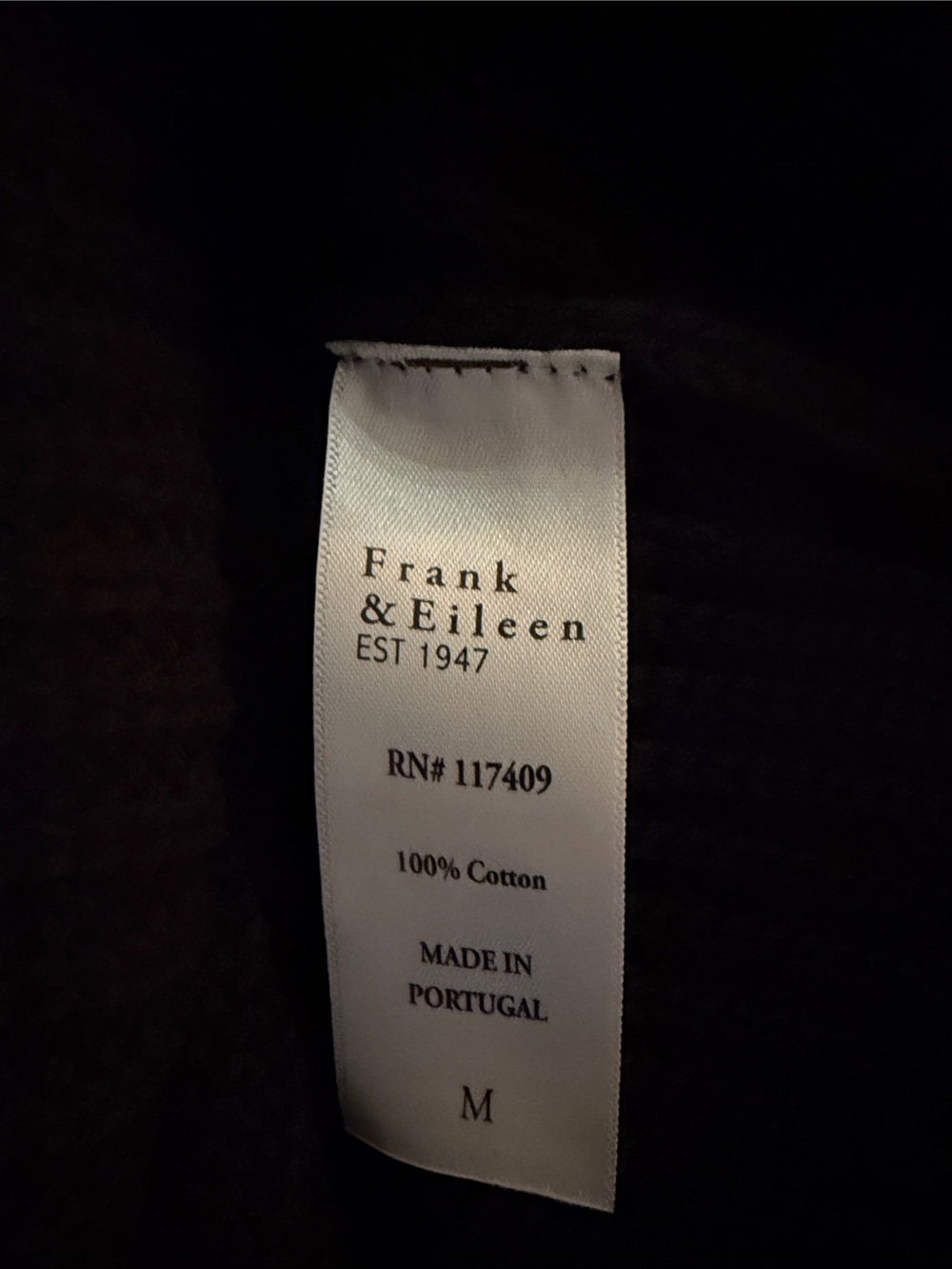 Frank & Eileen Montecito Turtleneck Pure Italian Cotton Sweater - Picture 8 of 8